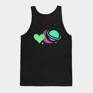 Love, Moon, Saturn Tank Top